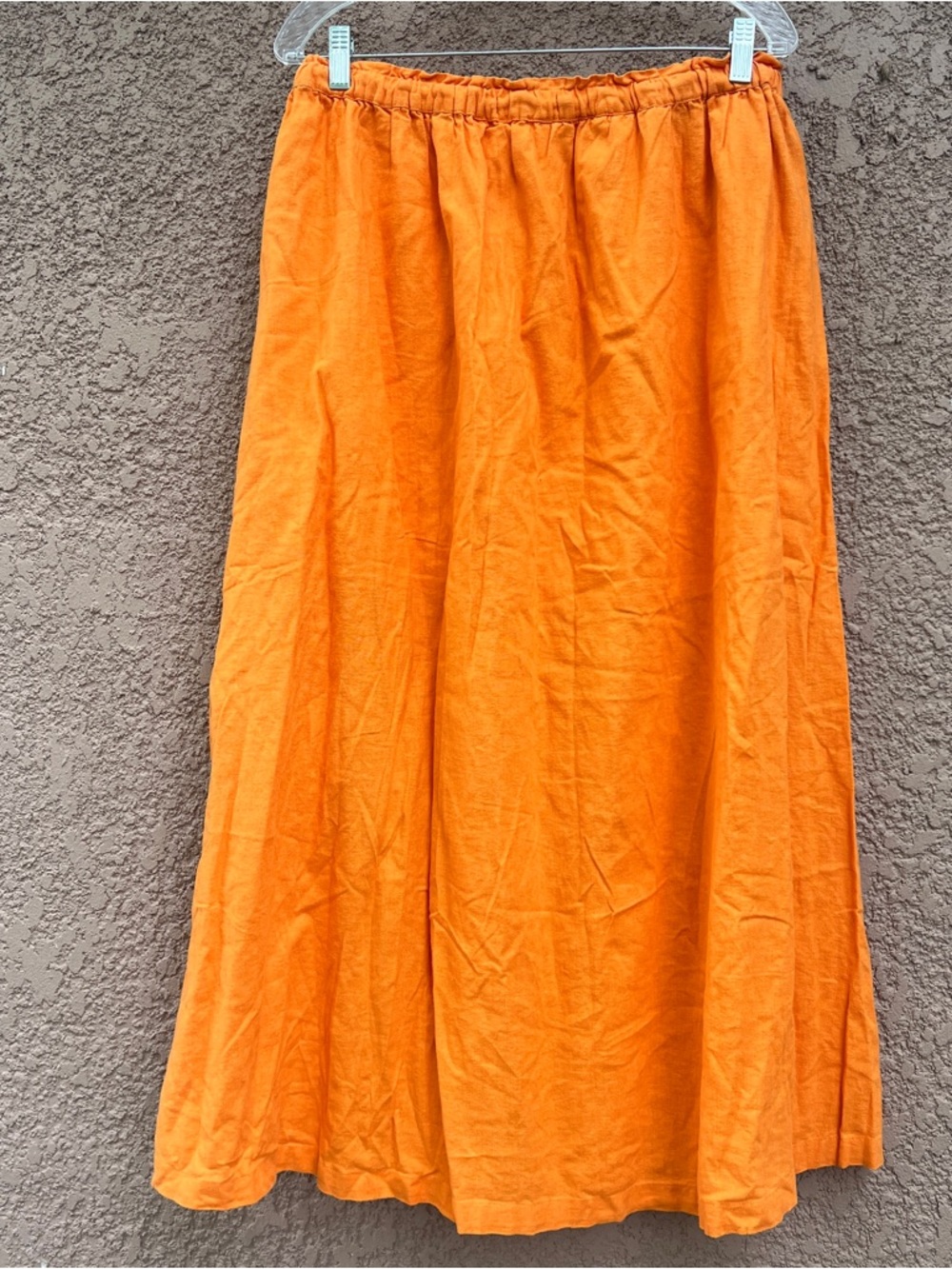 Abercrombie & Fitch Linen Skirt Large NWT Lightweight Summer Midi Elastic Waist - Picture 8 of 11